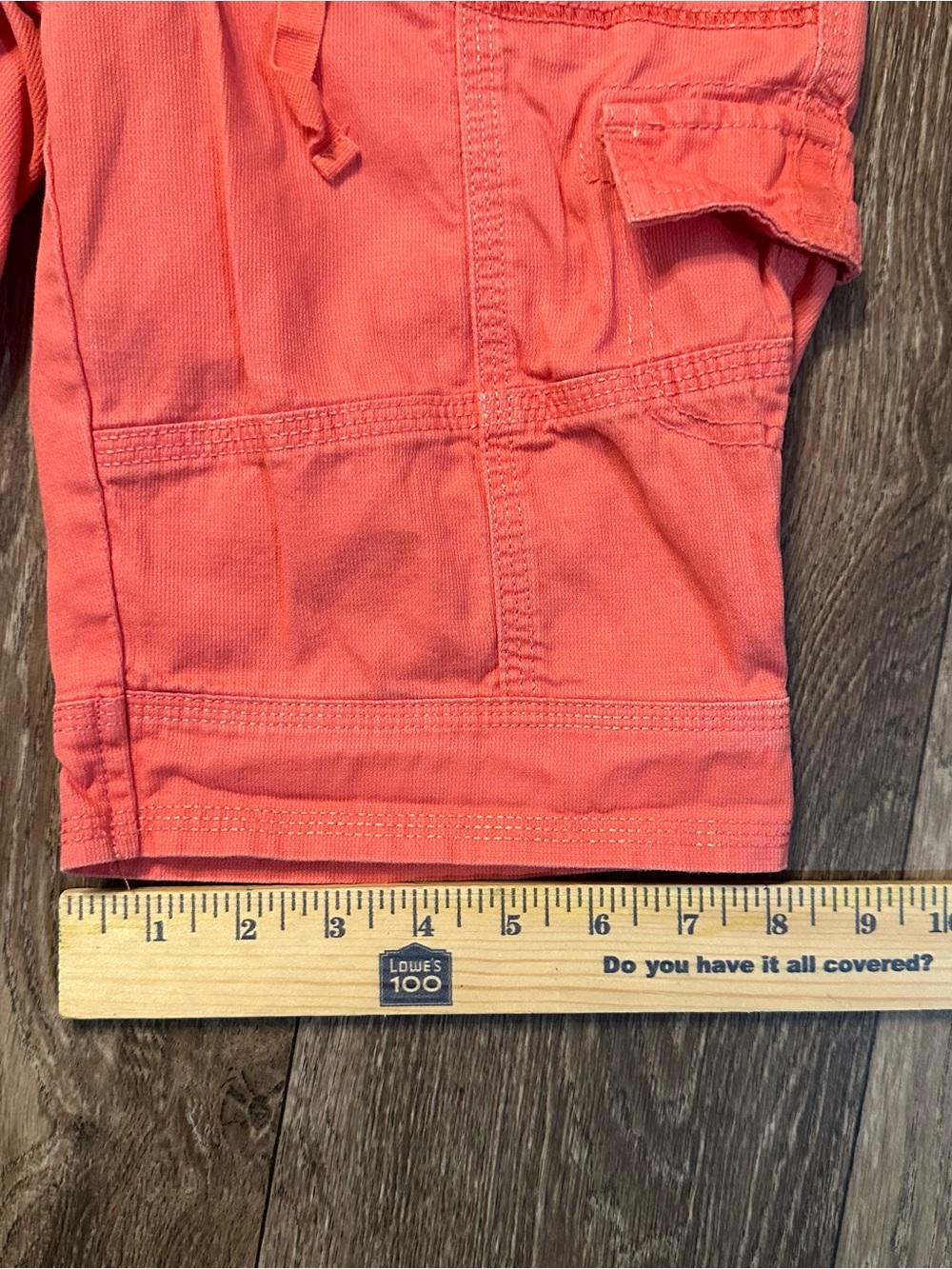 2000’s Y2K L.E.I . Coral pink low rise cargo Bermuda shorts Sz 3 juniors - Picture 4 of 7